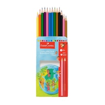 Faber Multicolor 12+2 Renk Kuru Boya Kalemi Cow 5088000004 12 Renk