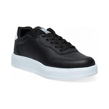 Dark Step 158-26 Cilt Deri Anatomik Sneaker 36-40 Siyah-beyaz Siyah