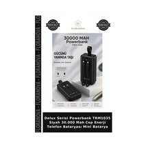 Delux Serisi Powerbank Trm1035 Siyah 30.000 Mah Cep Enerji Telefon Bataryası Mini Batarya Çok Renkli