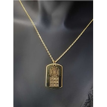 Kubera Yantra V Sri Yantra Koruyucu Güçleri Birleştiren Sayılar Sarı Renk 925 Ayar Gümüş Kolye