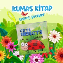Tox Ingilizce Sevimli Böcekler Kumaş Sessiz Kitap E386 - Bez Kita