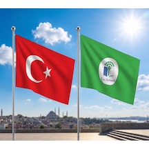 Eko Okulları Bayrağı Ve Alpaka Kumaş Türk Bayrağı 2'li Set 70x105cm Diğer
