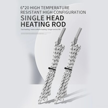Geekyou 24v 50w 304 Çelik 1m Örgü Kablolu 6x20mm 3d Yazıcı Isıtıcı Rodu - Tekli Paket