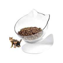 Yüksek Tekli Kedi Başı Şeklinde Mama Su Kabı 13.5 CM