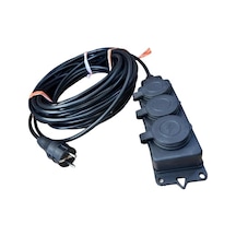 1 Metre 3'lü Grup Priz 3x2.5mm Cca Ttr Siyah Seyyar Elektrik Kablosu