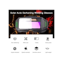 Jokmae Güneş Enerjili Otomatik Kararan Kaynak Gözlükleri - Kaynakçı Emniyet Koruyucusu