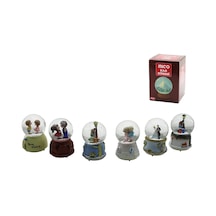Orta Boy - 8cm Pilli - Işıklı Müzikli Kar Küresi Cam İnsan Figürlü - Desen Mix Renkli Herhangi Bir Tanesi Gönderilir Bx40 98294591