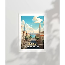 Çerçevesiz Poster Bakü Nün Modern Ve Tarihi Yüzü