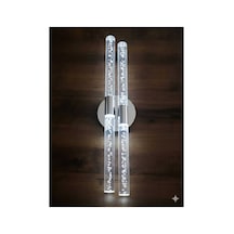 Bubbleflux Dubble Large 51 Cm Modern Tasarım Led Aplik - Duvar Lambası - Gümüş - Elektrikli - Beyaz Led Gümüş Elektrikli 51