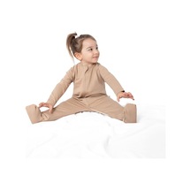 Organik Pamuk Çocuk Ayaklı Uyku Tulumu - 1 Tog - 12-18 Ay - Kum Beji Çok Renkli