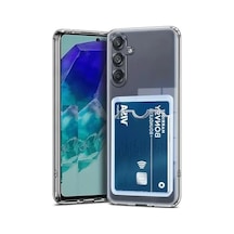 Galaxy A26 İle Uyumlu Kartlıklı Şeffaf Kamera Koruma Yükseltisi Z-serta Silikon Anti-şok Özellikli Köşeleri Airbag Şeffaf Telefon Kılıfı 50 x 22