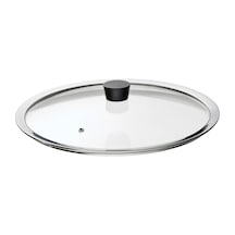 Ikea Klockren Cam Tencere Kapağı 33 Cm Krom - Şeffaf 1 Adet Şeffaf - Gri