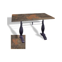 Çipa 3011 Döküm Ayak Masa 70x120 Cm - Werzalit, Wermodin Ve Allzalit Tabla - Metalic Oxid 1 Çok Renkli