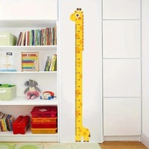 Büro Ev Ofis Dekoru İçin Sevimli Sarı Zürafa Boy Ölçü Stickerı Diğer