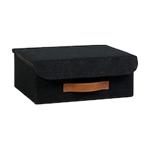 Ocean Home Textile Çekmece İçi Siyah Renk Jüt Kapaklı Kutu 30 X 23 X 11 Cm Çok Renkli