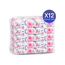 Biolly Pink Rose Islak Mendil 90 Yaprak 12'li Paket 12'li Set