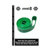 Özel Seri Kas Çalıştırma Sporsal Aktivite Blpb-45 Green Latex Güç Bandı Yeşil 45 Mm