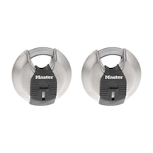 Magnum Ağır Hizmet Paslanmaz Çelik Discus Asma Kilit, Anahtarlı, Anahtarlı, 2'li Paket