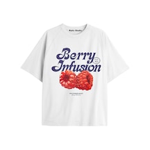 Kalic Studio Kadın Oversize Berry Infusion Tshirt Beyaz