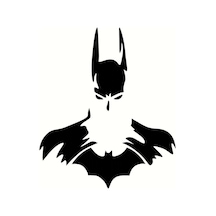 Batman Tasarımlı Oto Sticker Siyah 20 15 Cm