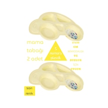 Mama Tabağı 2 Adet 17x30 Cm Mikrodalga Ve Buzluk İçin Uygun 5 Numara Plastik