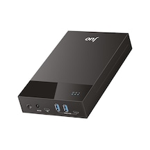 Jhd40 2.5" Ve 3.5" İnç Sata Hdd Ssd Harici Disk Kutusu, Usb 3.1 Type-c 5gbps, 3 Port Usb Hub, 24tb Destekli