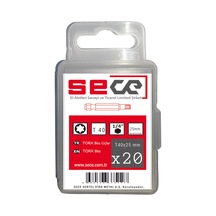 Sece 1/4'' Torx Bits Uç T40x25 Mm 20 Adet