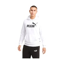 Puma Ess Big Logo Hoodie Erkek Sweatshirt 58668802 Beyaz