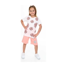 My Kids Wear Şık Şortlu Alt Üst Takım Pudra