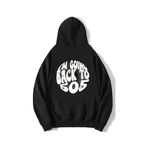 Brz Collection Unisex Oversize I'm Going Back To 505 - Arctic Monkeys Hoodie Siyah