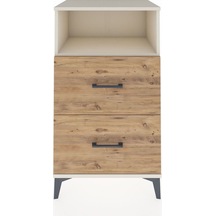 Hyperion Komodin Tek Raflı 2 Çekmeceli 60x44x106 Aytaşı-çam Aytaşı