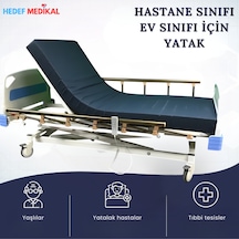 3 Motorlu Abs Tabanca Korkuluklu Hasta Karyolası