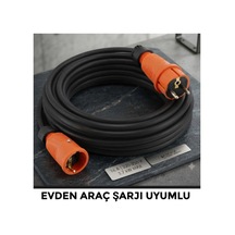 Rekorlu Araç Şarjı Uyumlu 25 Metre 3x2.5 Ttr Hes Veya Öznur Kablolu Tam Bakır Fişler Rekorlu Halojen Free Uzatma Seyyar - 921807779