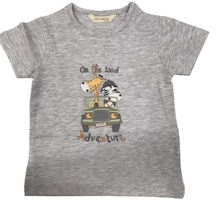 Mini Damla T-shirt Safari Açık Gri Melanj-9248