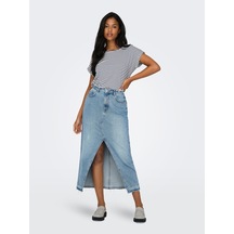 Only Onlmoster Strıpe S/s O-neck Top Jrs Noos Kadın Beyaz Bluz - 15206243