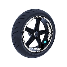 Süt Beyaz Moto GP İç Dış Jant Şeridi Takım Sticker Çınar Extreme