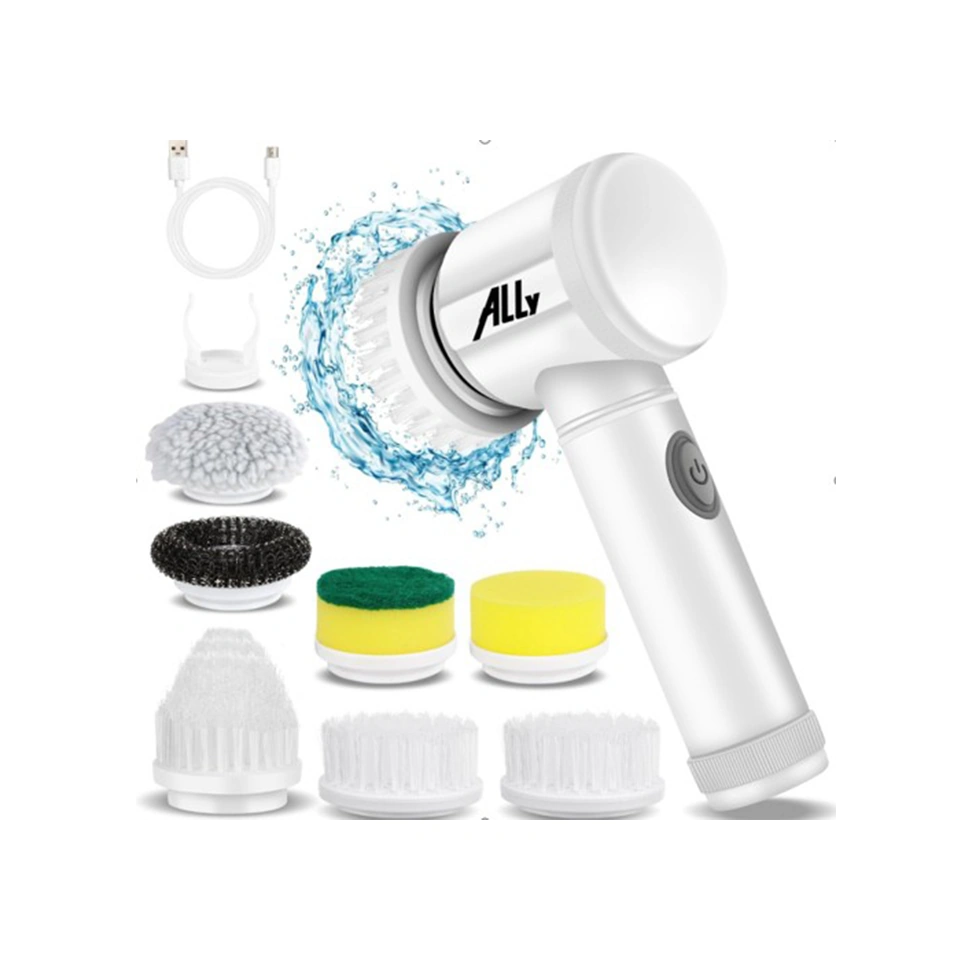 Ally Magic Brush 5in1 Fırça Başlıklı Şarjlı Temizleme Fırçası Banyo/fayans/zemin Temizleyici