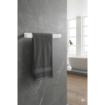 Paslanmaz Metal Dolu Demir Lüks Yapışkanlı Beyaz Solo Havluluk Banyo Lavabo Mutfak Askısı Beyaz Diğer