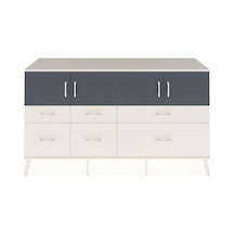 Kronos Konsol 4 Raflı 6 Çekmeceli 4 Kapaklı 176x59x99 Aytaşı-antr Aytaşı-antrasit/aytaşı