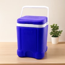 20l Mavi Kare Plastik Buzluk - Taşıma Kulplu Çok Renkli