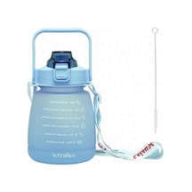 Bpa İçermeyen 1,3 Lt Motivasyonel Su Matarası, Mavi Renk Seçeneği 0