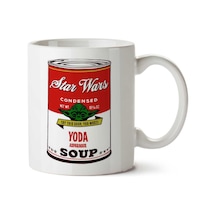 Star Wars Campbells Soup Yoda Andy Warhol İki Tarafı Baskılı Kupa Bardak Çok Renkli