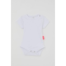 Breeze Kız Bebek Çıtçıtlı Kısa Kollu Zıbın Body Basic 0-9 Ay , Beyaz