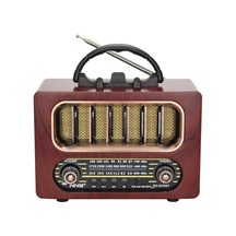 Ns-6636 Retro Ahşap Tasarım Bluetooth Hoparlörlü Radyo Fm/am Destekli, Şarjlı Ve Taşınabiliri Radyo-435