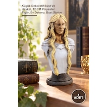 1 Adet Polyester Galadriel Büst Küçük Dekoratif Büst Ve Heykel, 12 Cm Polyester Figür, Ev Dekoru, Bust Statue Altın