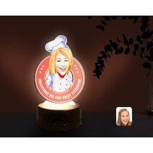 Kişiye Özel Kadın Chef Kolay Yetişmiyor Karikatürlü Dekoratif 3D