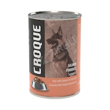 3 Adet Croque Somonlu Konserve Yetişkin Köpek Maması 400 Gr