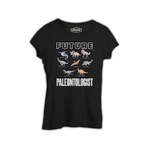 Future Paleontologist Siyah Kadın Tshirt 001