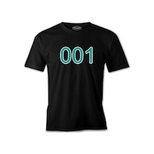 Squid Game-Number 001 Siyah Erkek Tshirt