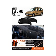 Cıtroen Berlingo M49 1996-2001 Uyumlu Torpido Örtüsü, Torpido Kılıfı - Siyah